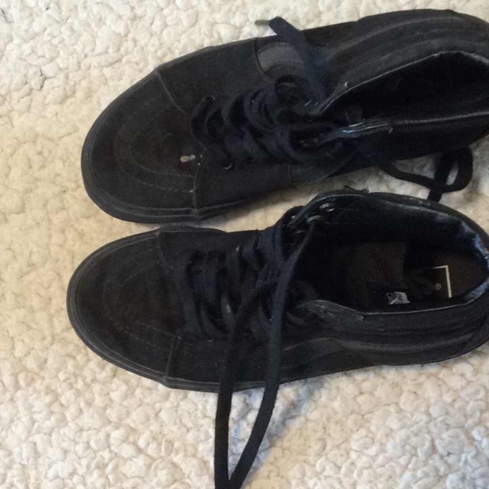 All black high top vans